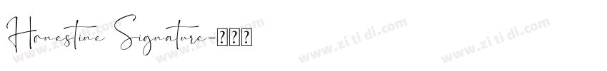Honestine Signature字体转换
